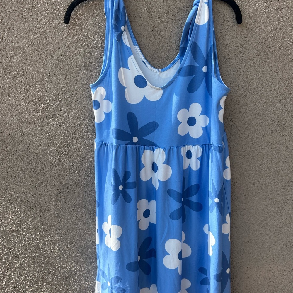 Mod Blue Floral Dress